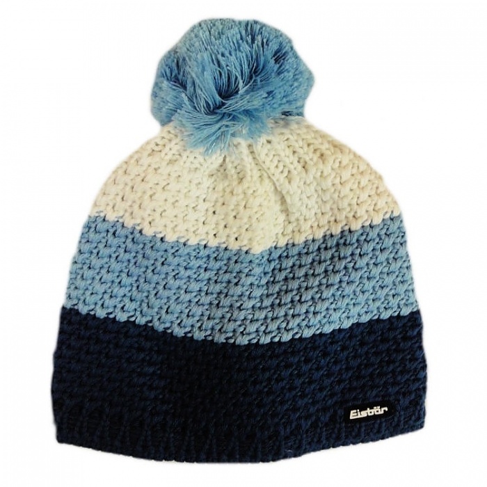 Eisbär Tibo Pompon MU Beanie blue/white