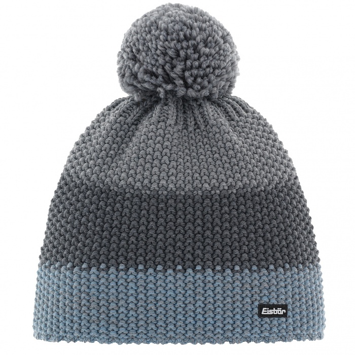 Eisbär Star Pompon Mu Beanie sivá/modrá 234