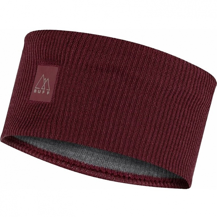 Buff Crossknit Headband solid mahogany