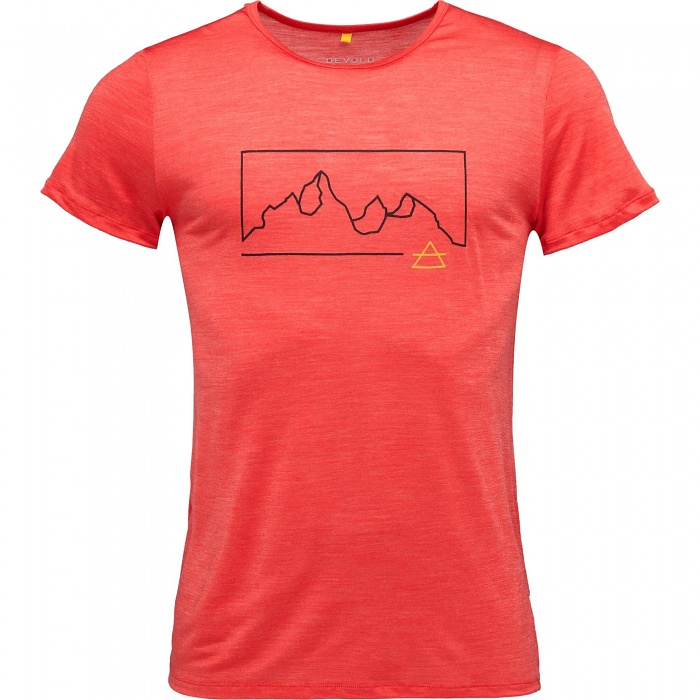 Devold Active Outline Tee Cayenne
