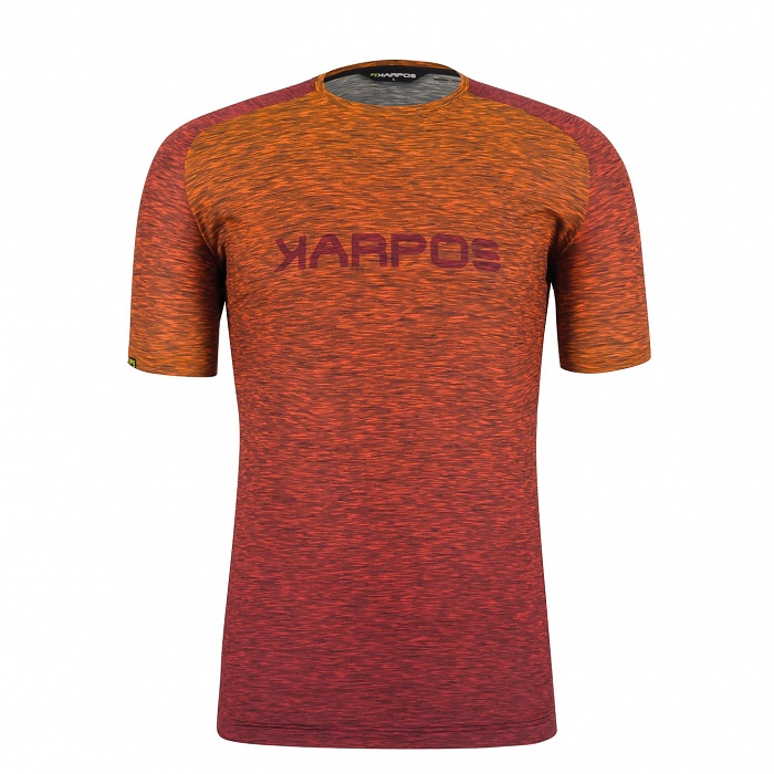 Karpos Prato Piazza T-Shirt scarlet ibis/outer space