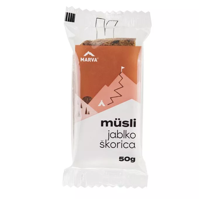 MARVA MÜSLI energetická tyčinka, 50 g, jablko/škorica